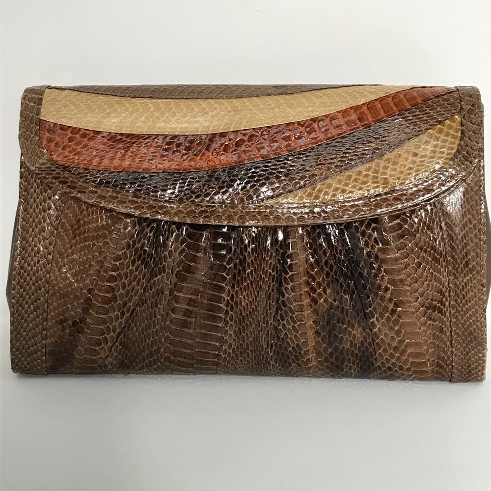 Vintage J. Renee Eelskin Leather Clutch